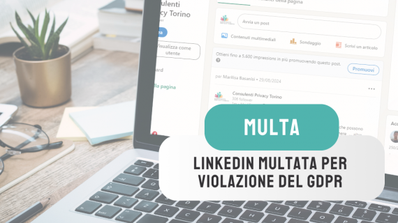 LinkedIn multata per violazioni del GDPR!